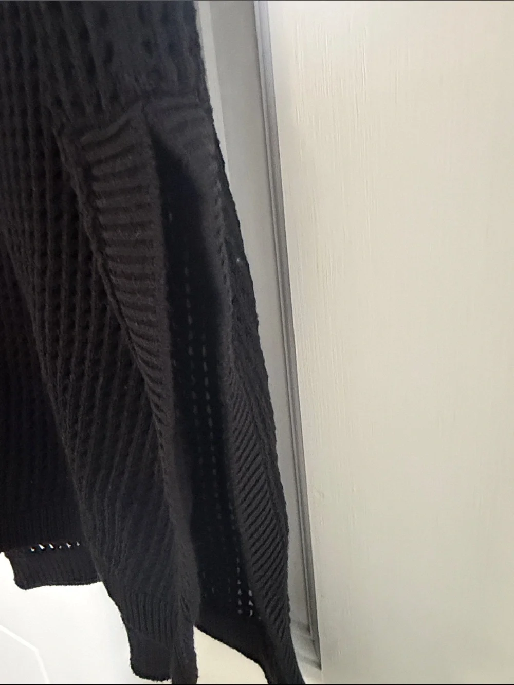 Banana Republic Black Open-Weave tunic Size XL NWT